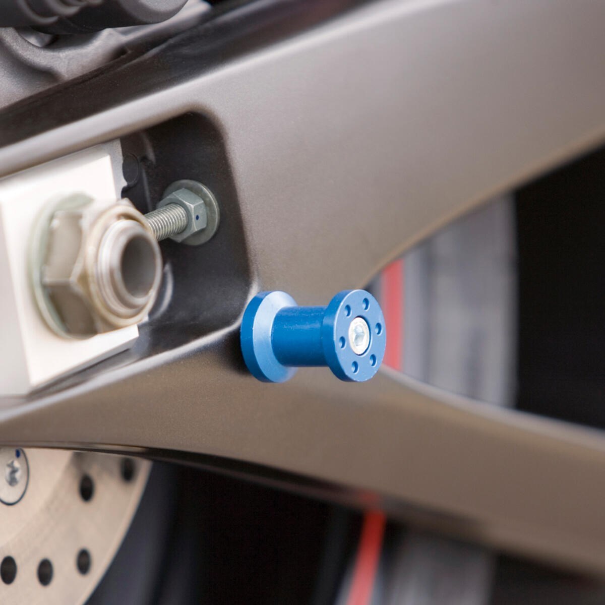 Genuine Yamaha YZFR6 Swingarm Spools (Blue) Padgett's Motorcycles