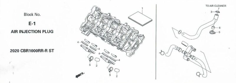 HRC CBR1000RR-R SP / CBR1000RR-R ST - Air Injection Plug Parts