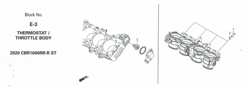HRC CBR1000RR-R SP & CBR1000RR-R ST - Thermostat / Throttle Body
