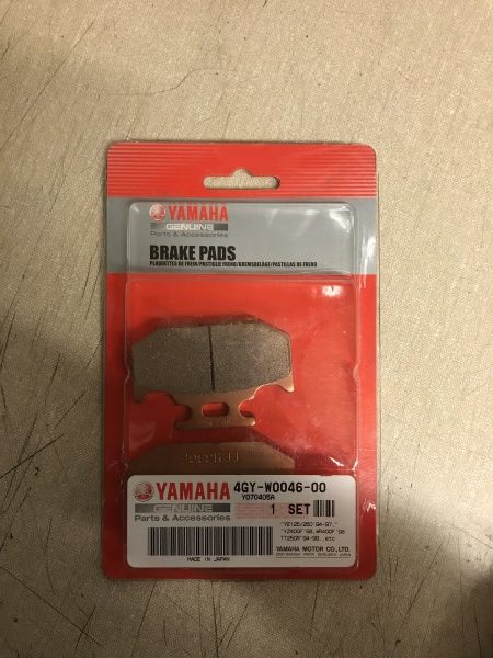 Genuine Yamaha Rear Brake Pads - 4GY-W0046-00
