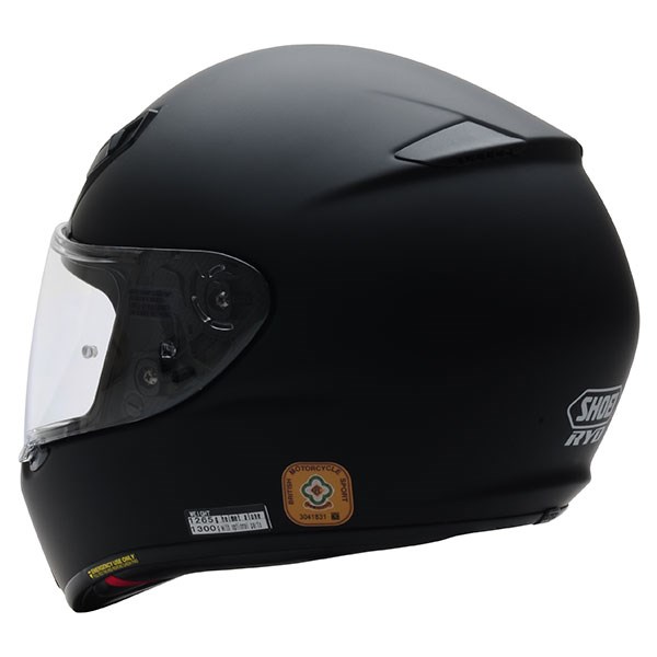 SHOEI RYD Plain Matt Black Motorcycle Helmet - Padgett's Motorcycles